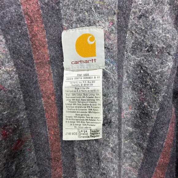 Carhartt Detroit Jacket Blanket Lined Mens Large J146 MOS Moss Green - Picture 4 of 11